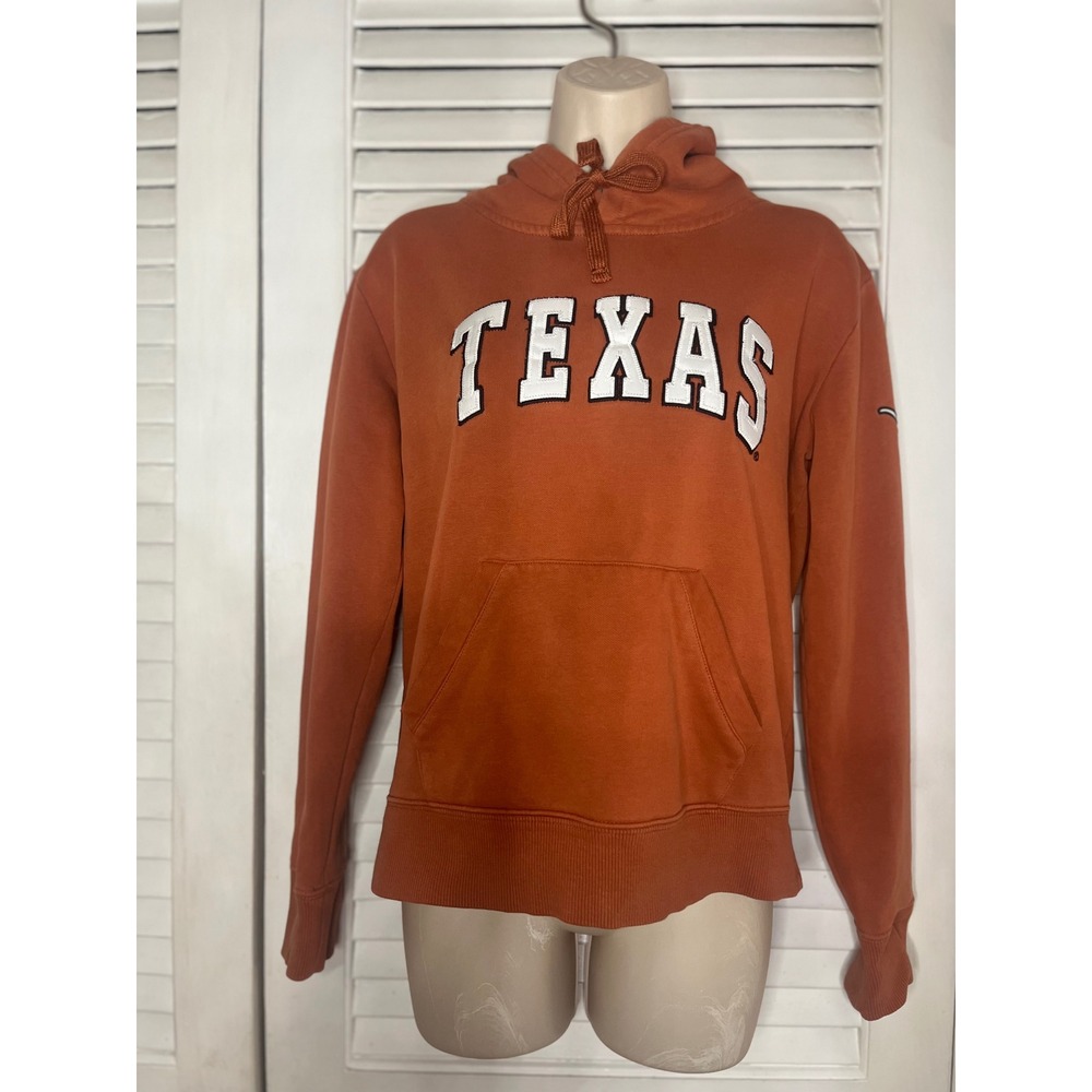 Colosseum Texas Longhorns NCAA Hoodie Pullover Sweatshirt Pouch Pocket Orange M